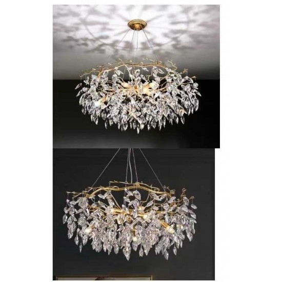 Branch Shape Crystal Pendant Chandelier For Indoor Home Decoration Living Room Hall Luxury Lobby Lighting Fixtures Branch Shape Crystal Pendant Chandelier For Indoor Home Decoration Living Room Hall Luxury Lobby Lighting Fixtures