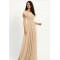 A line One Shoulder Floor Length Chiffon Bridesmaid Dress With Ruffle