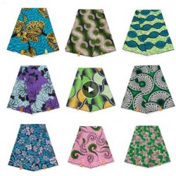 Prints Wax Fabric 100% Polyester Block Pattern Patchwork