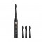 Jianpai Adult Black White Classic Acoustic Electric Toothbrush Adult 5-gear Mode USB Charging IPX7 Waterproof Acoustic Electric