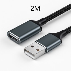 USB Braided Extension Cable 1M 2M 3 Meters Male To Female Computer 2.0USB Flash Drive Mouse Keyboard Data Connection Cable