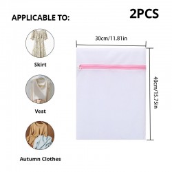 2Pcs/7Pcs 6Size Transparent Zippered Laundry Fine Mesh Pocket Reusable Sturdy for Washing Machine Laundry Protection