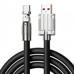 Type C Data Line 120w Fast Charging 6A 180 Rotating Ultra Fast Charging Line For Huawei Samsung Millet Bold Lengthened Silicone