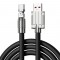Type C Data Line 120w Fast Charging 6A 180 Rotating Ultra Fast Charging Line For Huawei Samsung Millet Bold Lengthened Silicone