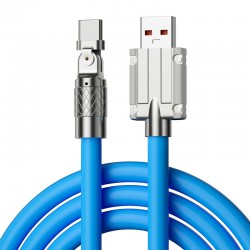 Type C Data Line 120w Fast Charging 6A 180 Rotating Ultra Fast Charging Line For Huawei Samsung Millet Bold Lengthened Silicone