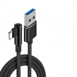 90 Degree USB Data wire Fast Charger Cable for iPhone 12 11 Pro 14 13 MiNi XR XS MAX 7 8 6S Plus SE Original Charging cord 2m 3m