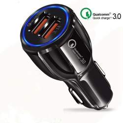 For Samsung Xiaomi iphone Car Phone Charging cable 3.1A 2 Port USB Car Charger Quick Charge 3.0 Phone Car-charger adapter