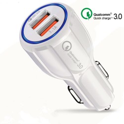 For Samsung Xiaomi iphone Car Phone Charging cable 3.1A 2 Port USB Car Charger Quick Charge 3.0 Phone Car-charger adapter