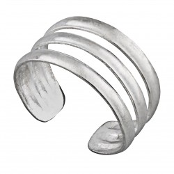 925 Solid Sterling Silver Triple  Band Toe Ring
