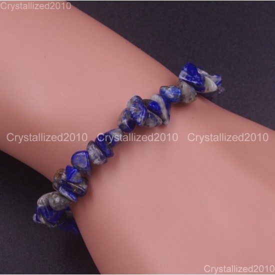 Handmade 5-8mm Mixed Natural Gemstone Chip Beads Stretchy Bracelet Healing Reiki