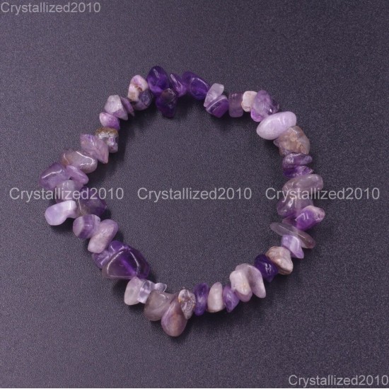 Handmade 5-8mm Mixed Natural Gemstone Chip Beads Stretchy Bracelet Healing Reiki