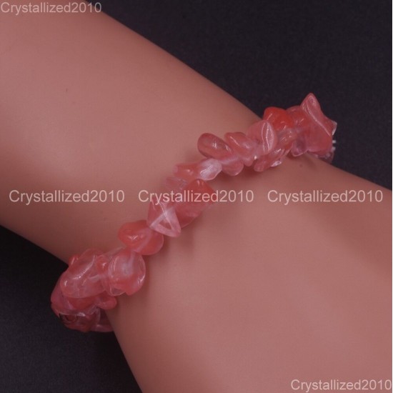 Handmade 5-8mm Mixed Natural Gemstone Chip Beads Stretchy Bracelet Healing Reiki