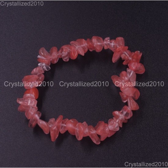Handmade 5-8mm Mixed Natural Gemstone Chip Beads Stretchy Bracelet Healing Reiki