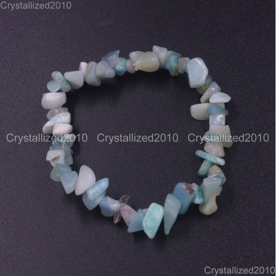 Handmade 5-8mm Mixed Natural Gemstone Chip Beads Stretchy Bracelet Healing Reiki