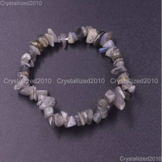 Handmade 5-8mm Mixed Natural Gemstone Chip Beads Stretchy Bracelet Healing Reiki