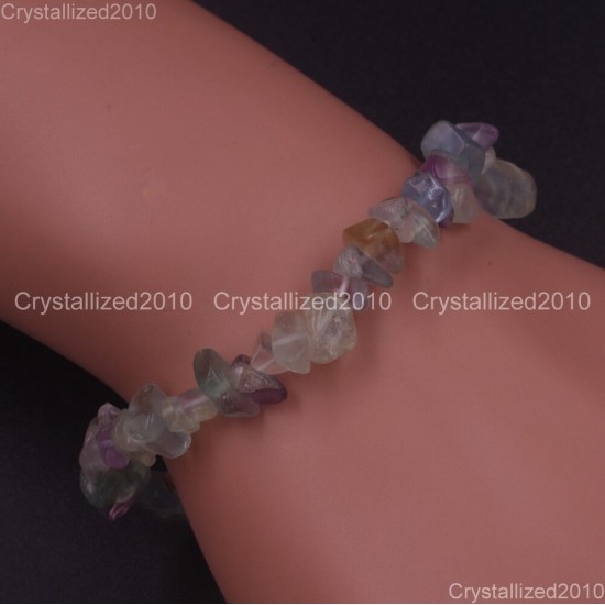 Handmade 5-8mm Mixed Natural Gemstone Chip Beads Stretchy Bracelet Healing Reiki