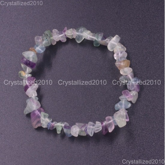 Handmade 5-8mm Mixed Natural Gemstone Chip Beads Stretchy Bracelet Healing Reiki