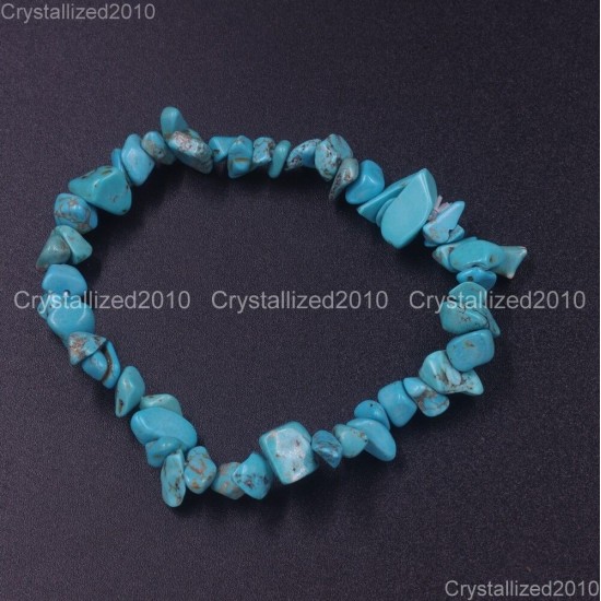 Handmade 5-8mm Mixed Natural Gemstone Chip Beads Stretchy Bracelet Healing Reiki