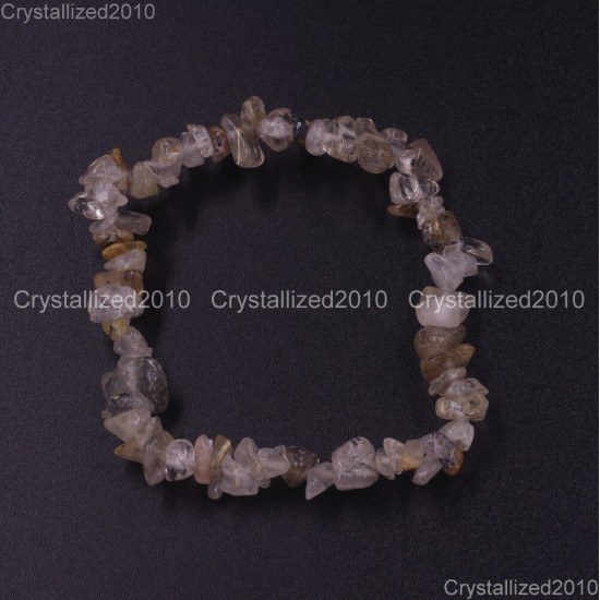 Handmade 5-8mm Mixed Natural Gemstone Chip Beads Stretchy Bracelet Healing Reiki