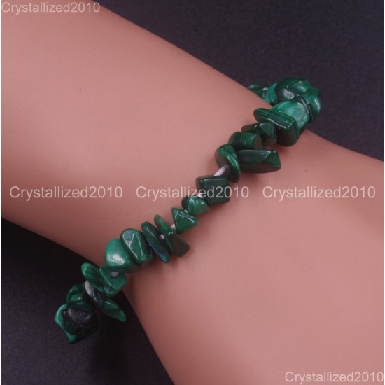 Handmade 5-8mm Mixed Natural Gemstone Chip Beads Stretchy Bracelet Healing Reiki
