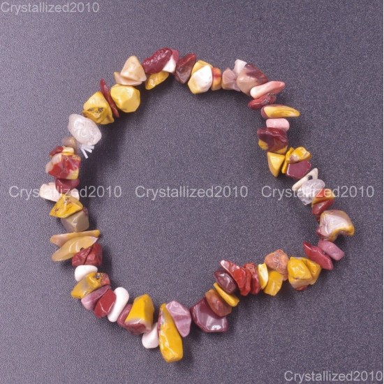 Handmade 5-8mm Mixed Natural Gemstone Chip Beads Stretchy Bracelet Healing Reiki
