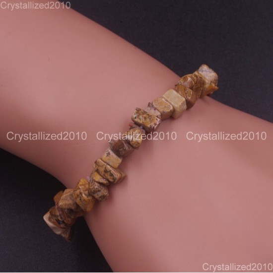 Handmade 5-8mm Mixed Natural Gemstone Chip Beads Stretchy Bracelet Healing Reiki