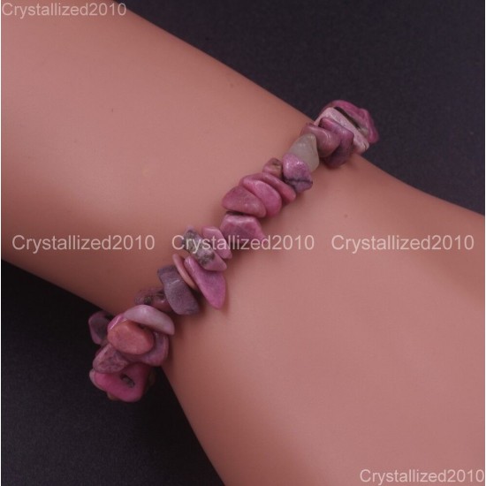 Handmade 5-8mm Mixed Natural Gemstone Chip Beads Stretchy Bracelet Healing Reiki