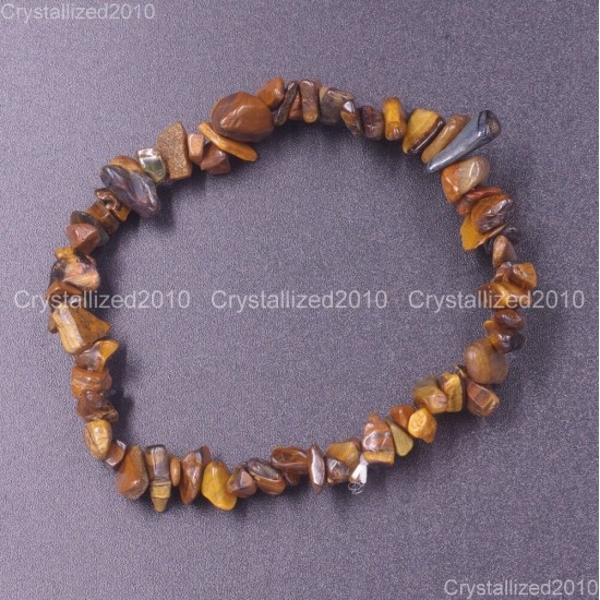 Handmade 5-8mm Mixed Natural Gemstone Chip Beads Stretchy Bracelet Healing Reiki