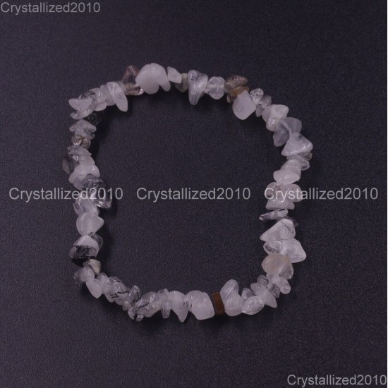 Handmade 5-8mm Mixed Natural Gemstone Chip Beads Stretchy Bracelet Healing Reiki