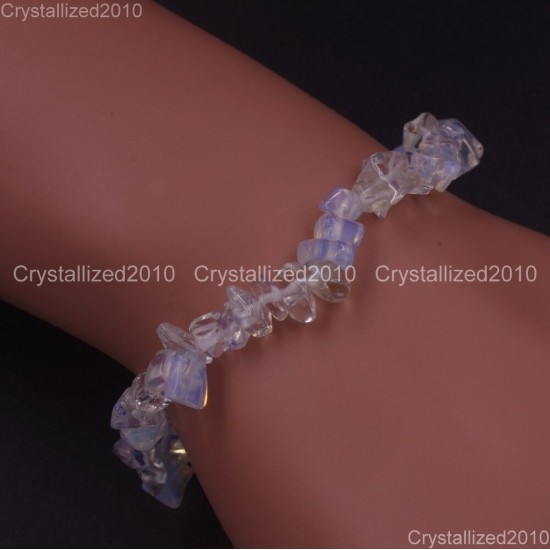 Handmade 5-8mm Mixed Natural Gemstone Chip Beads Stretchy Bracelet Healing Reiki