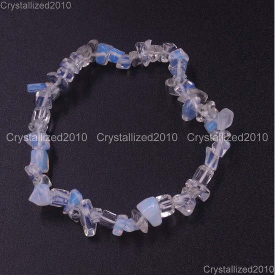 Handmade 5-8mm Mixed Natural Gemstone Chip Beads Stretchy Bracelet Healing Reiki