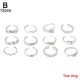 12/24PCs Adjustable Jewelry Silver Open Toe Ring Finger Foot Rings New Set Good