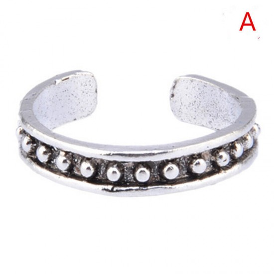 Womens Toe Rings 925 Sterling Silver Finger Band Planted Adjustable Solid Gift