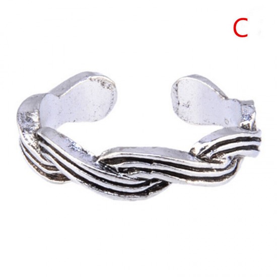 Womens Toe Rings 925 Sterling Silver Finger Band Planted Adjustable Solid Gift