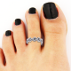Womens Toe Rings 925 Sterling Silver Finger Band Planted Adjustable Solid Gift