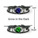 Leather Luminous Bracelet 12 Constellation Zodiac Sign Braided Unisex Jewellery