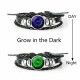 Leather Luminous Bracelet 12 Constellation Zodiac Sign Braided Unisex Jewellery