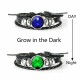 Leather Luminous Bracelet 12 Constellation Zodiac Sign Braided Unisex Jewellery