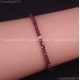 Natural Faceted Round Gemstone 2mm 3mm 4mm Handmade Beads Stretchy Bracelet 925
