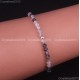 Natural Faceted Round Gemstone 2mm 3mm 4mm Handmade Beads Stretchy Bracelet 925