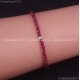 Natural Faceted Round Gemstone 2mm 3mm 4mm Handmade Beads Stretchy Bracelet 925