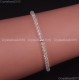 Natural Faceted Round Gemstone 2mm 3mm 4mm Handmade Beads Stretchy Bracelet 925