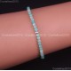 Natural Faceted Round Gemstone 2mm 3mm 4mm Handmade Beads Stretchy Bracelet 925