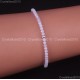 Natural Faceted Round Gemstone 2mm 3mm 4mm Handmade Beads Stretchy Bracelet 925