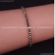 Natural Faceted Round Gemstone 2mm 3mm 4mm Handmade Beads Stretchy Bracelet 925