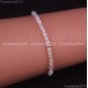 Natural Faceted Round Gemstone 2mm 3mm 4mm Handmade Beads Stretchy Bracelet 925