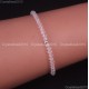 Natural Faceted Round Gemstone 2mm 3mm 4mm Handmade Beads Stretchy Bracelet 925