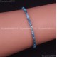 Natural Faceted Round Gemstone 2mm 3mm 4mm Handmade Beads Stretchy Bracelet 925